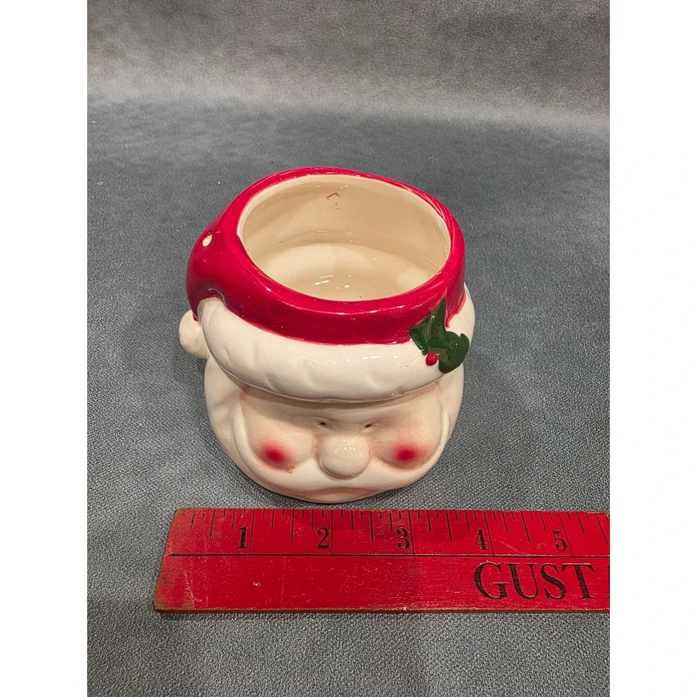 Royal Norfolk Santa Claus Ceramic Planter Votive Holder Christmas Decor Red